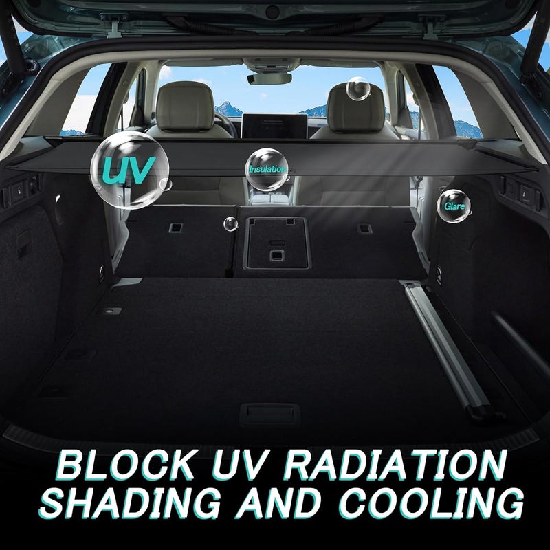 Sze Cargo Cover for VW Tiguan 2018-2024 Accessories Retractable Trunk Cover Black Rear Trunk Security Cover Shielding Shade Waterproof-New Upgrade - Image 4